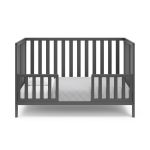 Storkcraft Sunset 4 in 1 Convertible Baby Crib, Gray