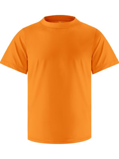 Boys Swim Shirt Orange Short Sleeve Rash Guard for Boys Rashguard for Kids Youth UPF+ 50 Water Shirts for Boys Sun Shirt for Beach Surfing Fishing Swim Wear